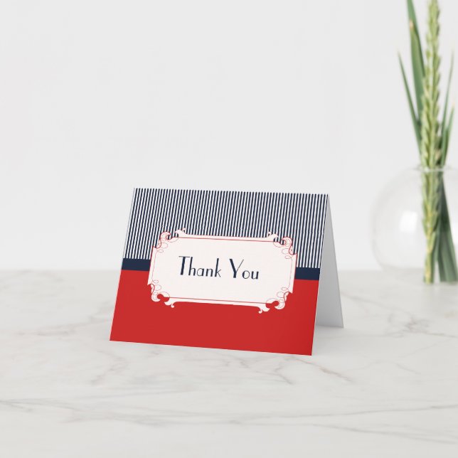 Love Letters Nautical Thank You Note (Front)