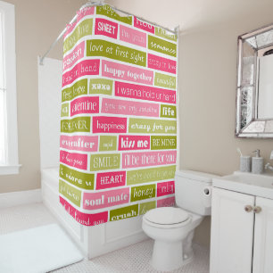 Love Letters Shower Curtain