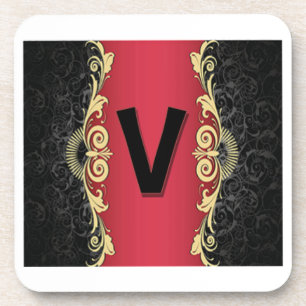 Love Letters "V" Beverage Coaster