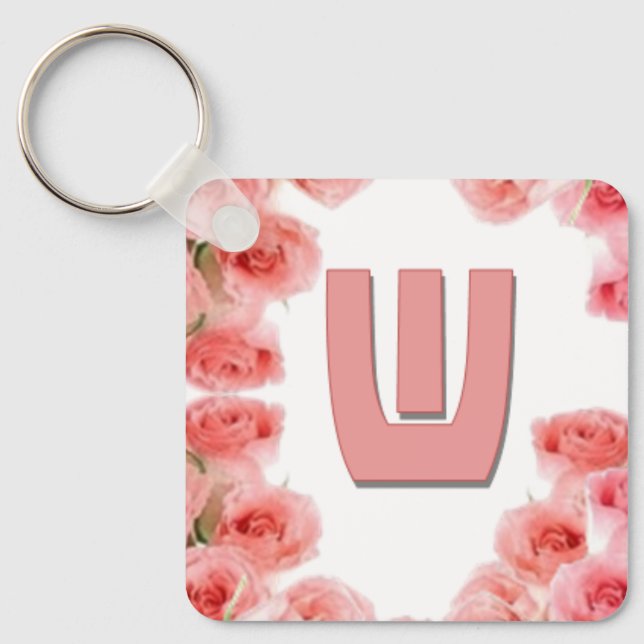 Love Letters "W"  Keychain (Front)
