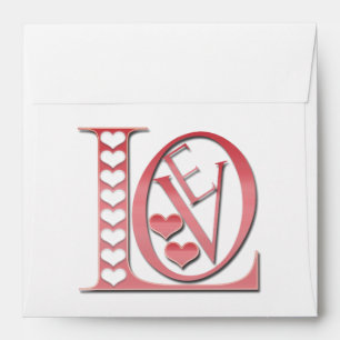 Love Letters With Hearts by Shirley Taylor Envelope