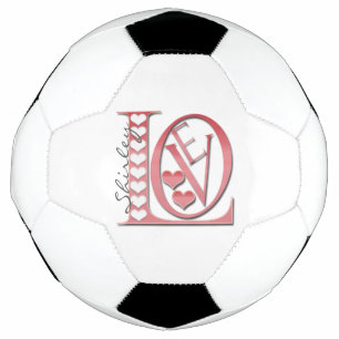 Love Letters With Hearts by Shirley Taylor Soccer Ball