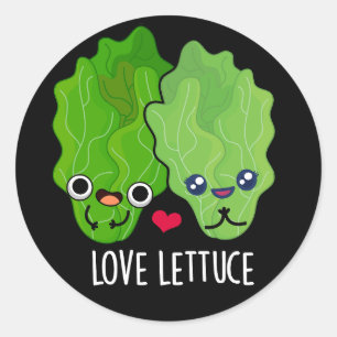 Love Lettuce Funny Veggie Pun Classic Round Sticker