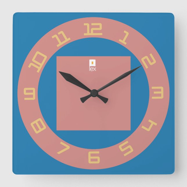 LOVE LEX REDREEN BY MASANSER SQUARE WALL CLOCK (Front)