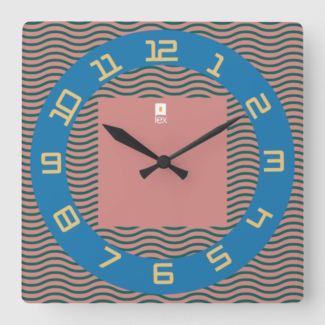 LOVE LEX REDREEN BY MASANSER SQUARE WALL CLOCK (Front)