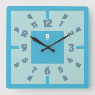 LOVE LEX RELAXING BY MASANSER PIXELAT SQUARE WALL CLOCK