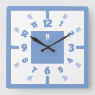 LOVE LEX RELAXING BY MASANSER PIXELAT SQUARE WALL CLOCK