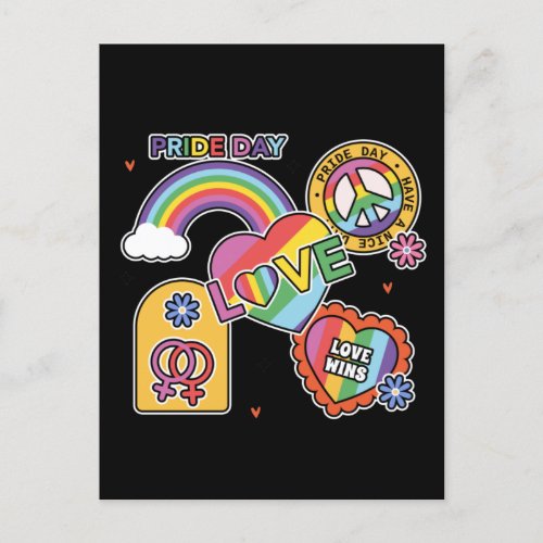 Love LGBTPride Pride day Rainbow love  Postcard