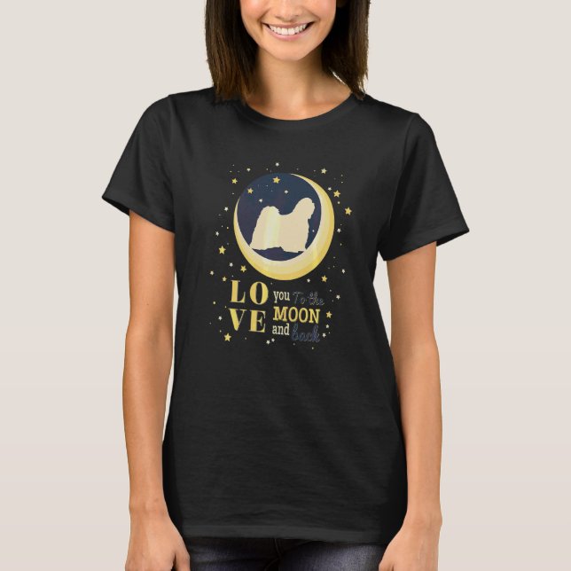 Love Lhasa Apso Dog To The Moon T-Shirt (Front)