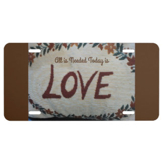 Love License Plate