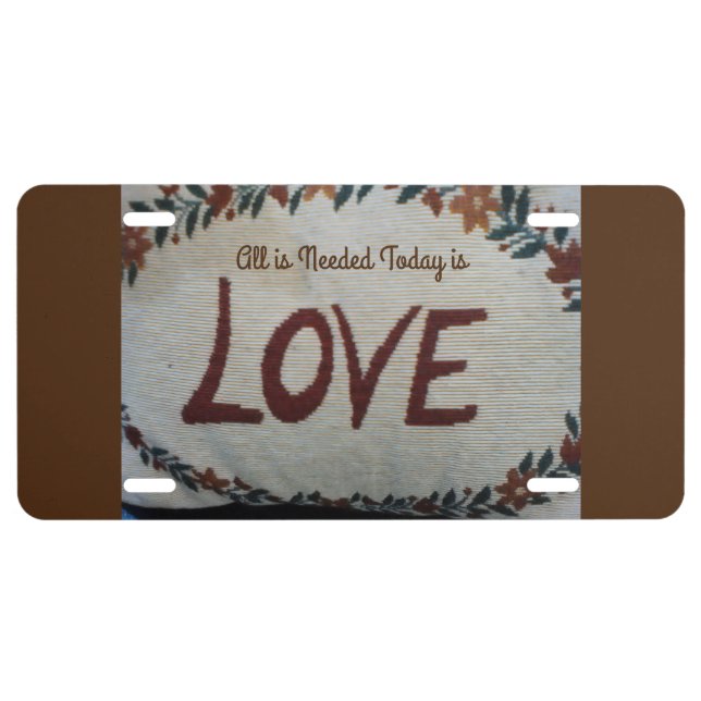 Love License Plate (Front)