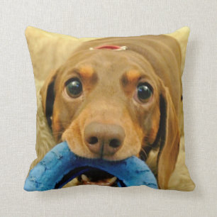 LOVE & LICKS Pluto chewing toy cream Throw Pillow