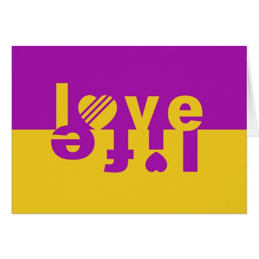 LOVE LIFE blank greeting card (Front Horizontal)