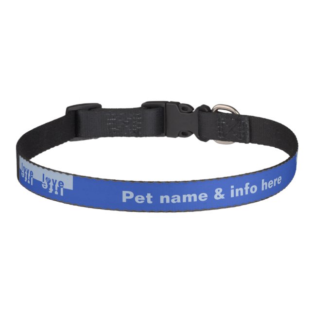 Love / Life custom pet collars (Front)