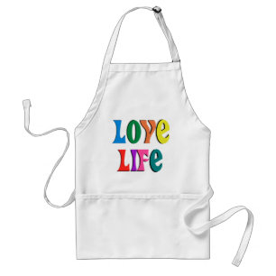 LOVE LIFE! customizable christian message Adult Apron