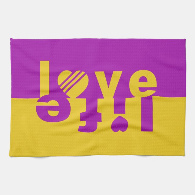 LOVE LIFE hand towels (Horizontal)
