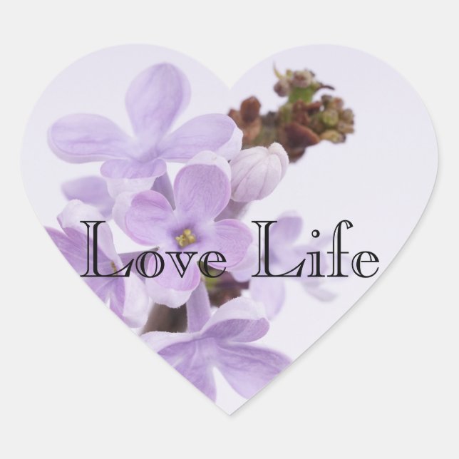 Love life  heart sticker (Front)
