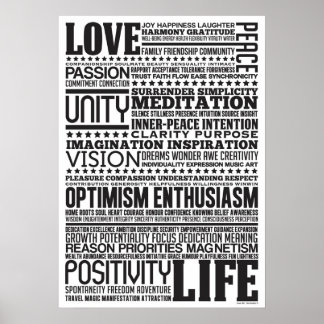 "Love Life" Inspirational Motivational Art Design Poster