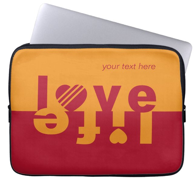 LOVE LIFE laptop sleeves (Front)