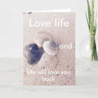 Love life- positive quotes -postcard card