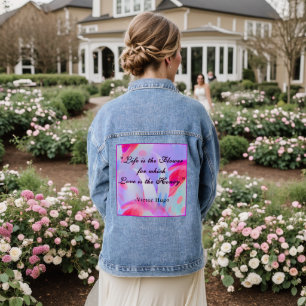 Love & Life Quote Colorful Demin Jacket