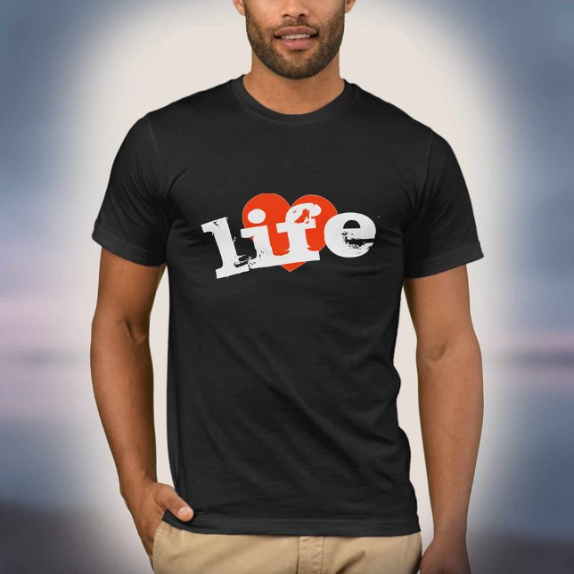 Love Life! Red Heart Design. T-Shirt (Creator Uploaded)