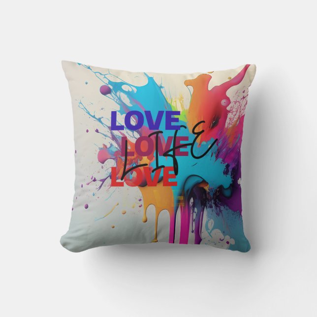 Love Life Throw Pillow (Front)