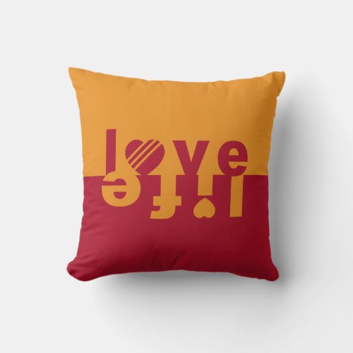 LOVE LIFE throw pillow