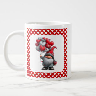 "Love Lifted High" Heart Balloon Gnome Giant Coffee Mug
