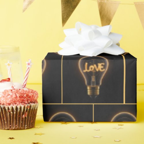 Love Light Bulb Wrapping Paper