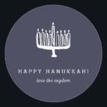 Love   Light Hanukkah Holiday Stickers - Light<br><div class="desc">These Hanukkah stickers feature a handdrawn menorah for a modern take on the festival of lights. Customize your background color to create the perfect design for you.</div>