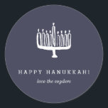 Love   Light Hanukkah Holiday Stickers - Light<br><div class="desc">These Hanukkah stickers feature a handdrawn menorah for a modern take on the festival of lights. Customize your background color to create the perfect design for you.</div>