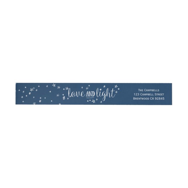 Love & Light Holiday Wraparound Address Label (Individual)