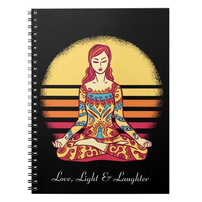 Love Light Laughter Meditation Yoga Journal (Front)