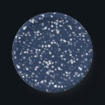 Love & Light |  Lovely Navy Blue Bokeh Hanukkah Paper Plates<br><div class="desc">A cute Hanukkah design,  features a lovely bokeh lights</div>