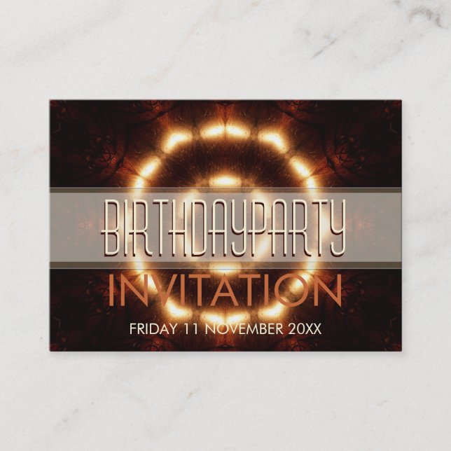 Love Lights Circle Pocket size Invitations (Front)