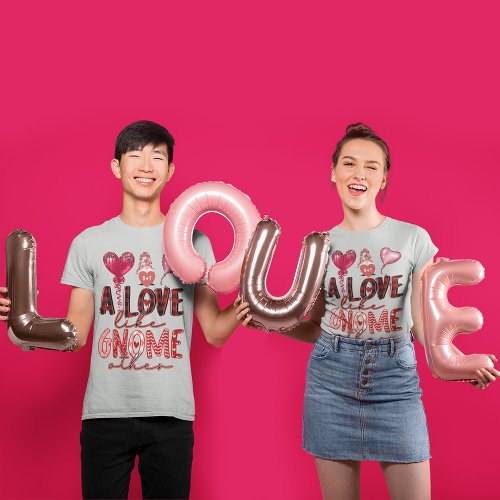 Love Like Gnome Other Couple Monogram Heart T_Shirt