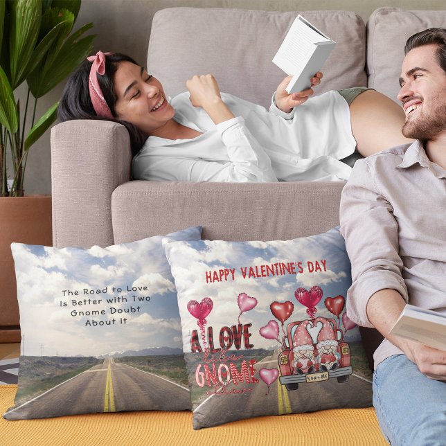 Love Like Gnome Other Happy Valentines Day Throw Pillow (Love Like Gnome Other Happy Valentines Day Throw Pillow)