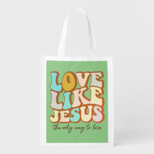 Love Like Jesus Christian Grocery Bag