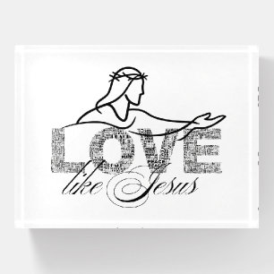 Love Like Jesus Christian Typography Design Paperweight