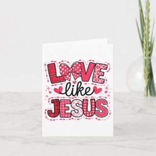 Love Like Jesus Coquette Bow Valentine _1 Card