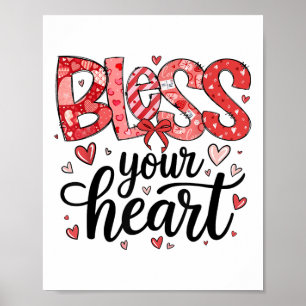 Love Like Jesus Coquette Valentines Day Christian Poster