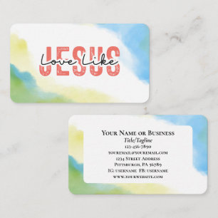 Love Like Jesus Inspirational Christian Quote Business Card