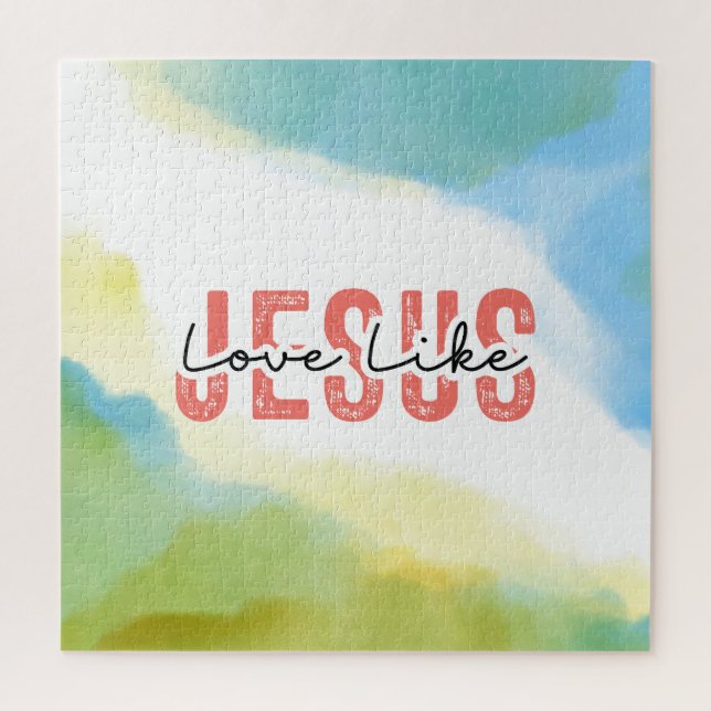 Love Like Jesus Inspirational Christian Quote Jigsaw Puzzle (Vertical)