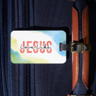 Love Like Jesus Inspirational Christian Quote Luggage Tag