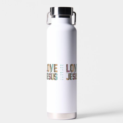 Love Like Jesus leopard print Water Bottle