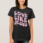 Love Like Jesus Positive Catholic Preppy Retro Chr Hoodie