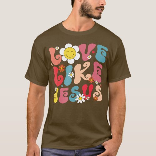 Love Like Jesus Religious God Christian Vintage Re T_Shirt