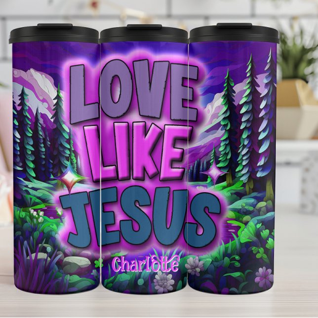 Love Like Jesus: Vibrant Landscape Thermal Tumbler (Creator Uploaded)