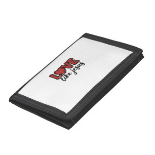 Love Like Jesus Vintage Christian Shirt Design_1 Trifold Wallet